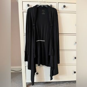Dreamsacks Bamboo Dreams Black Open Draped Cardigan